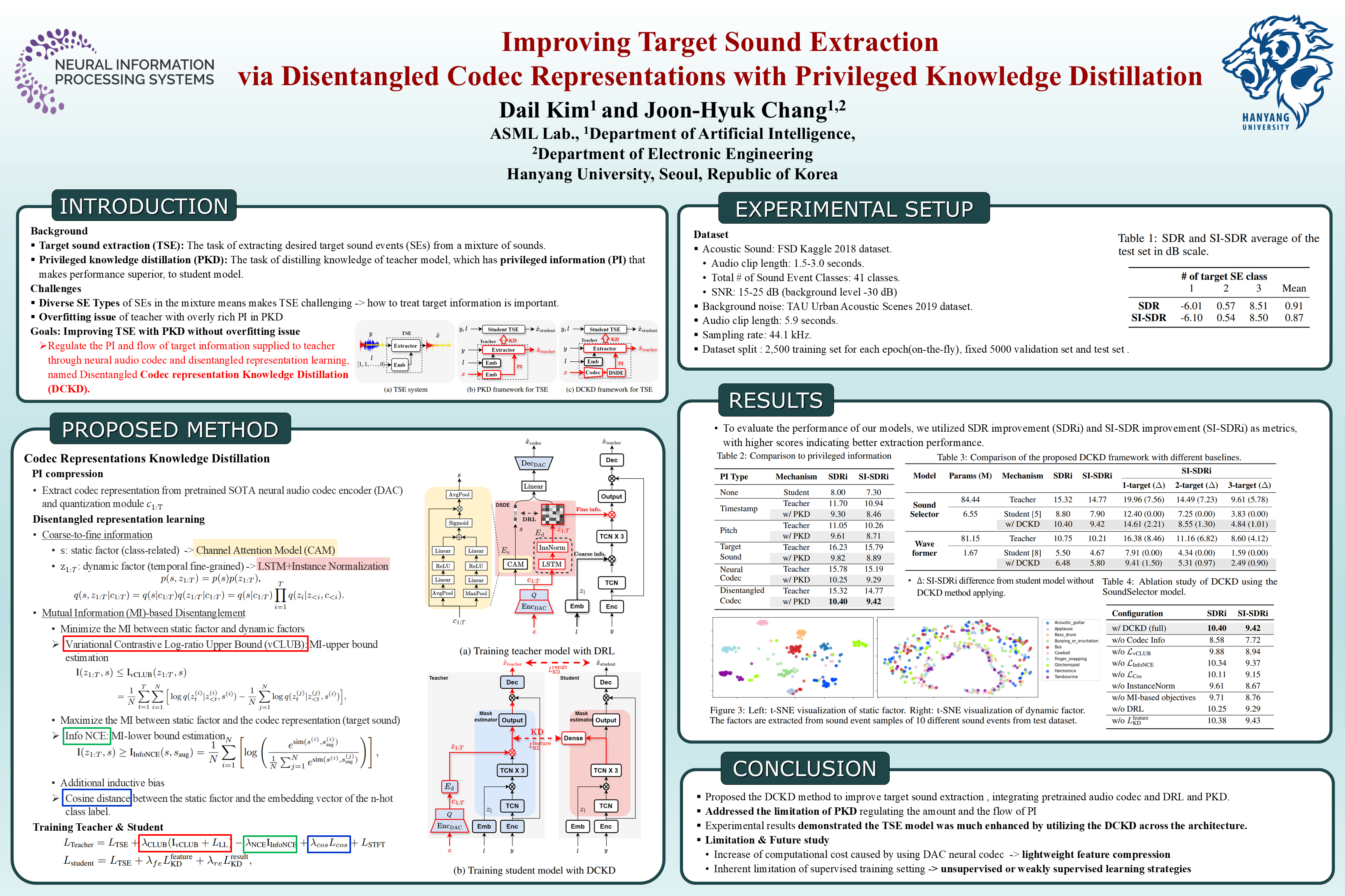 NeurIPS Poster Improving Target Sound Extraction via Disentangled